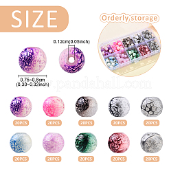 200Pcs 9 Colors Transparent Baking Paint Glass Beads&nbsp;DGLA-YW0001-58