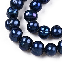 Natural Cultured Freshwater Pearl Beads Strands&nbsp;PEAR-N013-07E
