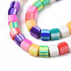 Handmade Polymer Clay Beads Strands&nbsp;CLAY-N008-060-05