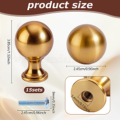 15Sets Alloy Cabinet Drawer Knobs&nbsp;AJEW-AR0005-74