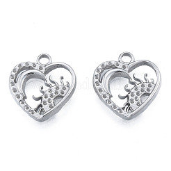 Tarnish Resistant 304 Stainless Steel Pendant Rhinestone Settings&nbsp;STAS-N098-225P
