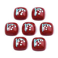 Opaque Resin Enamel Cabochons&nbsp;CRES-N031-034