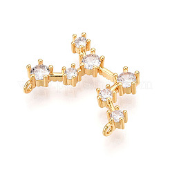 Brass Micro Pave Cubic Zirconia Pendants&nbsp;KK-N261-120G-G