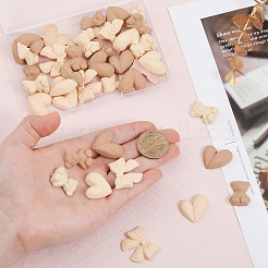 40Pcs 5 Style Opaque Acrylic Cabochons&nbsp;SACR-CA0001-17