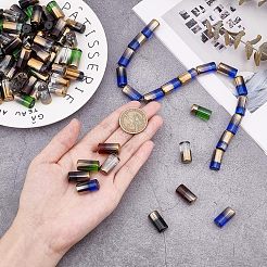 5 Strands 5 Colors Half Electroplate Glass Beads&nbsp;EGLA-NB0001-18