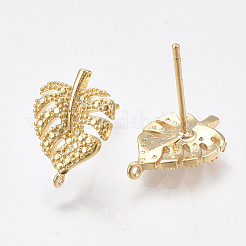Brass Stud Earring Findings&nbsp;KK-S350-424