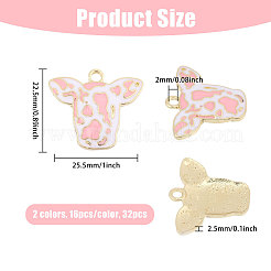 32Pcs 2 Colors Zinc Alloy Pendants&nbsp;FIND-CA0001-50