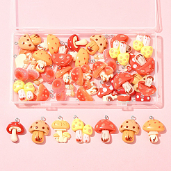 32Pcs 9 Styles Resin Pendants&nbsp;RESI-FS0002-30