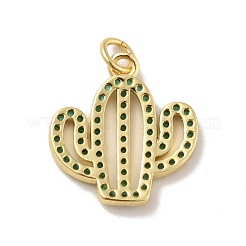 Brass Micro Pave Cubic Zirconia Pendants&nbsp;KK-B059-09G
