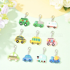 10Pcs Vehicle Theme Resin Pendant Decorations&nbsp;HJEW-YW00288