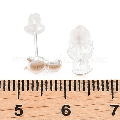 925 Sterling Silver Stud Earrings&nbsp;EJEW-C176-01B-MS