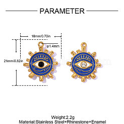 304 Stainless Steel Enamel Pendants&nbsp;STAS-OY016-60G