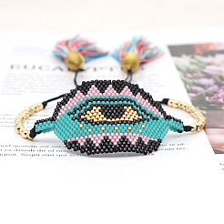 Bohemian Style Glass Seed Beaded Link Bracelets&nbsp;ZC8650-1
