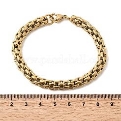 304 Stainless Steel Box Chian Bracelets for Women Men&nbsp;BJEW-K305-13G