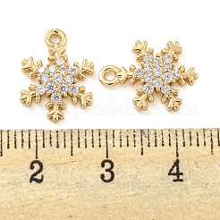 Brass Micro Pave Clear Cubic Zirconia Pendants&nbsp;FIND-Z044-09KCG