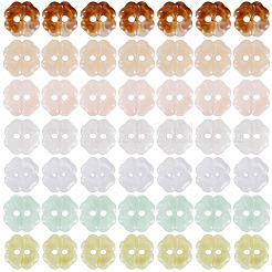 70Pcs 7 Colors Resin Buttons&nbsp;BUTT-TA0001-42