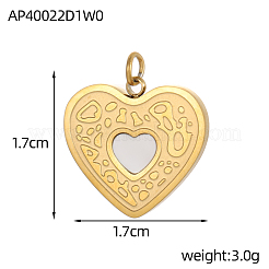304 Stainless Steel Shell Pendants&nbsp;STAS-OY004-94G