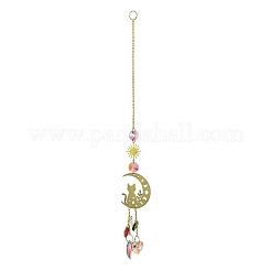 Brass Hanging Suncatchers&nbsp;HJEW-P018-A02