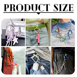 15Pcs 15 Colors Zinc Alloy Screw Locking Carabiner&nbsp;FIND-TA0009-84