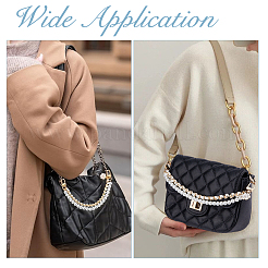4Pcs 4 Colors ABS & Iron & Alloy & PU Leather Handbag Chain Straps&nbsp;FIND-HS0001-36B
