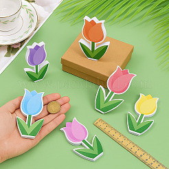 6Pcs 6 Colors Tulip PVC Display Decoration&nbsp;DJEW-WH0042-102