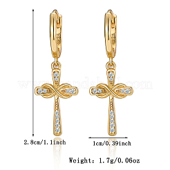 S925 Silver Moissanite Infinite Symbol Cross Earrings Fashion Simple Trendy&nbsp;JF2136-5