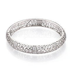 Brass Micro Pave Clear Cubic Zirconia Bracelets&nbsp;BJEW-N035-07P