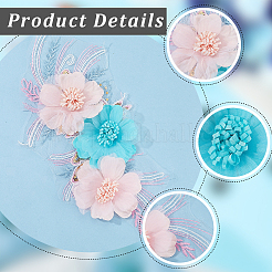 Polyester Embroidery Lace Cloth Patches&nbsp;AJEW-WH20070-077