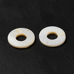 Natural White Shell Ring Charm&nbsp;SHEL-C004-01