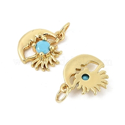 Brass Micro Pave Cubic Zirconia Pendants&nbsp;KK-P300-01P