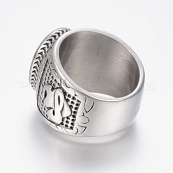 304 Stainless Steel Finger Rings&nbsp;RJEW-G091-22-AS