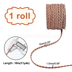 10m 3-Ply PU Leather Braided Cord&nbsp;LC-PH0001-07A