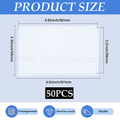 50Pcs PVC Name Card Holders&nbsp;AJEW-CP0009-25