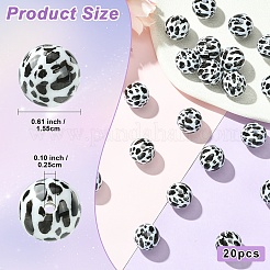 20Pcs Opaque Acrylic Beads&nbsp;MACR-YW0004-37