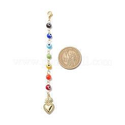 4Pcs Lampwork Beaded Evil Eye Pendant Decorations&nbsp;HJEW-JM00798