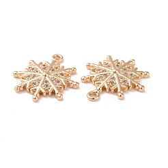 Brass Micro Pave Clear Cubic Zirconia Pendants&nbsp;KK-G418-05G