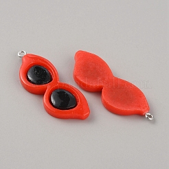 Opaque Resin Pendants&nbsp;RESI-WH0026-89D