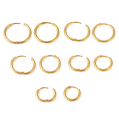 10Pcs 5 Size 316L Surgical Stainless Steel Huggie Hoop Earrings for Girl Women&nbsp;EJEW-TA0001-10