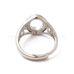 Adjustable Brass Ring Components&nbsp;KK-D085-10P