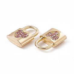Alloy Light Rose Rhinestone Pendants&nbsp;ALRI-K049-03A