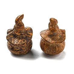 Halloween Natural Jade Home Display Decorations&nbsp;G-PW0004-53H-02