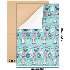 Christmas Theme Imitation Leather Fabric&nbsp;DIY-FG0001-03