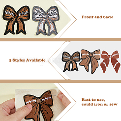 12Pcs 3 Styles Computerized Embroidery Nylon Cloth Patches&nbsp;DIY-HS0001-92