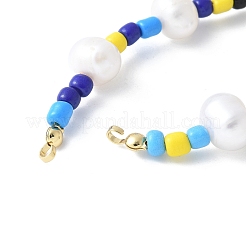 Natural Pearl and Colorful Porcelain Beaded Bracelet Making&nbsp;KK-F892-16G