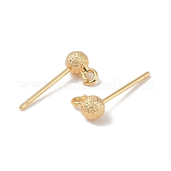 Brass Stud Earring Findings&nbsp;KK-R164-05A-G