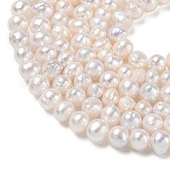Natural Cultured Freshwater Pearl Beads Strands&nbsp;PA-CBAC463-07