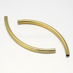 Curved Brass Tube Beads&nbsp;KK-L104-03