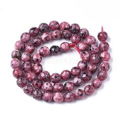 Natural Sesame Jasper/Kiwi Jasper Bead Strands&nbsp;G-R346-8mm-28
