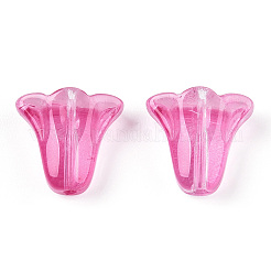 Spray Painted Transparent Glass Beads&nbsp;GLAA-D006-20F