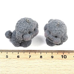 Flocky Resin Pendants&nbsp;FIND-A052-07L
